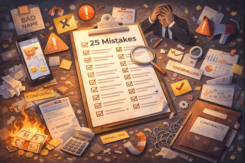 25 Mistakes Entrepreneurs Make When Starting a Business (And How to Avoid Them)