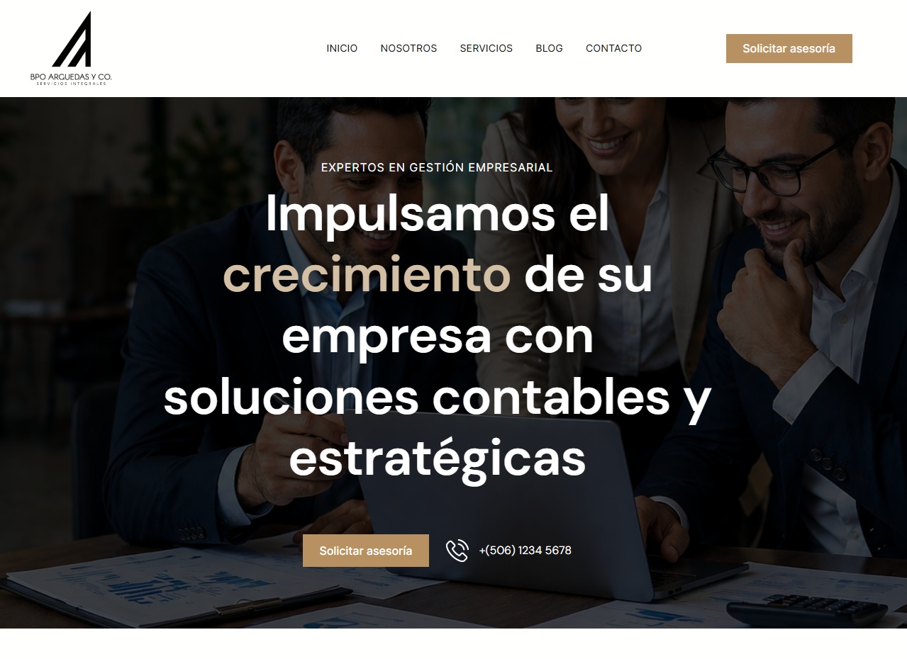 BPO Arguedas y Co. website redesign